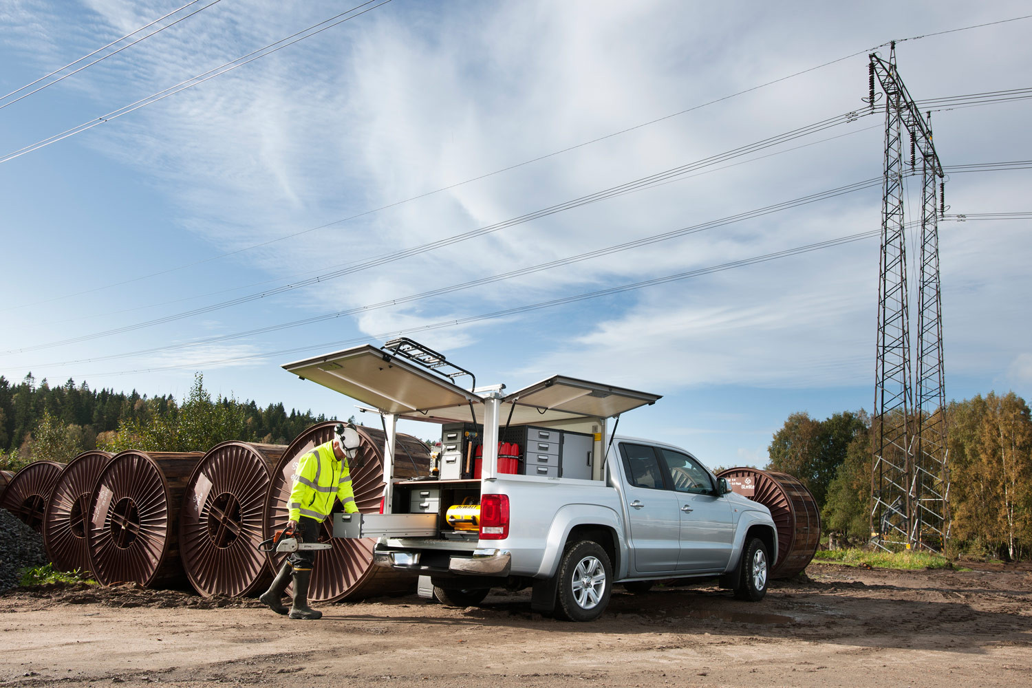 Sähkölaitos avolava Modul-System varustelulla