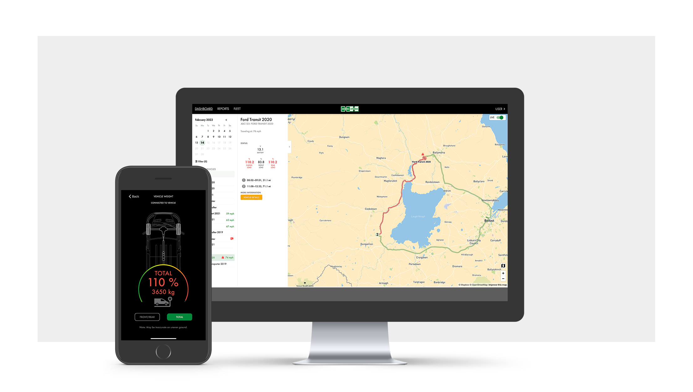 Optimoi kalustosi Modul-Connect PRO:n ainutlaatuisilla  moduuleilla, jotka on liitetty asiakasportaaliin